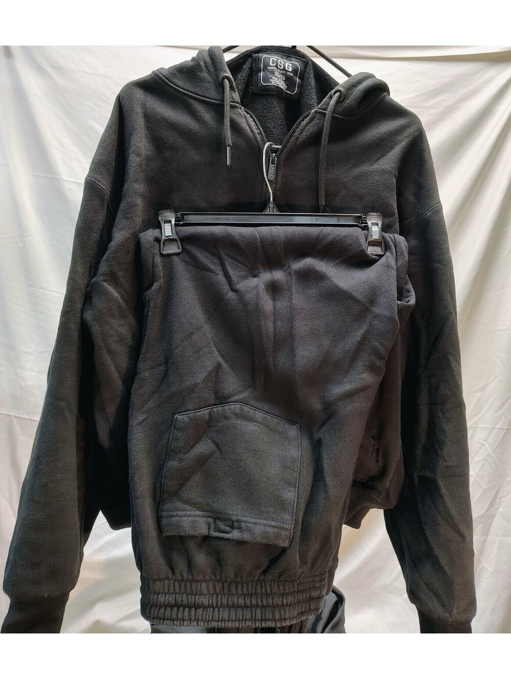 CSG Unisex Suits Fleece Hoodie Pants Casual Size XL Cotton
